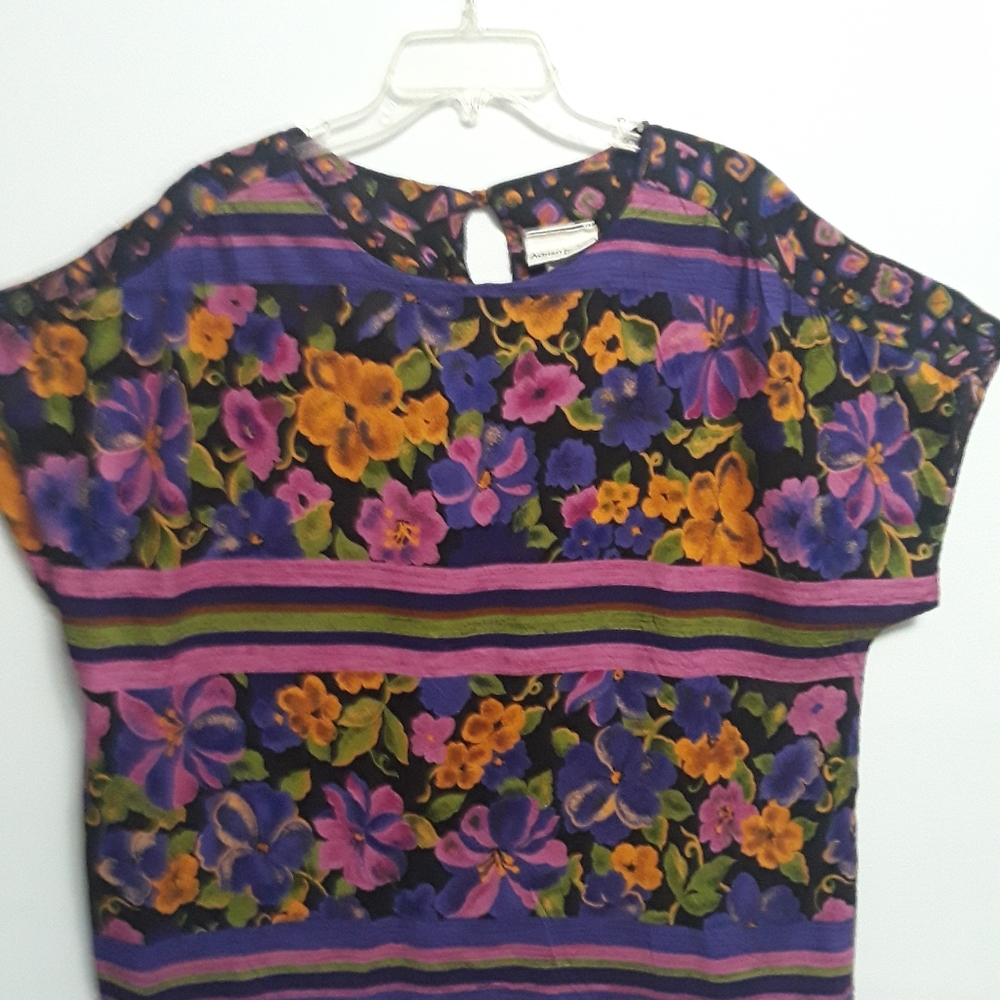 Vintage purple floral top 26/28